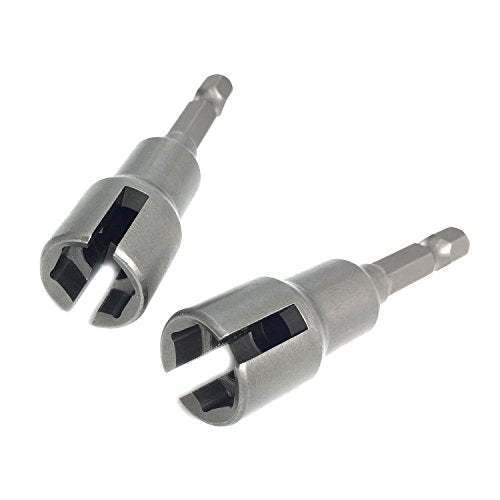 (2pc) Power Wing Nut Driver Set,Slot Wing nuts Drill Bit Socket Wrenches Tools Set,1/4" Hex Shank Drills Bits for Panel Nuts screws bolt