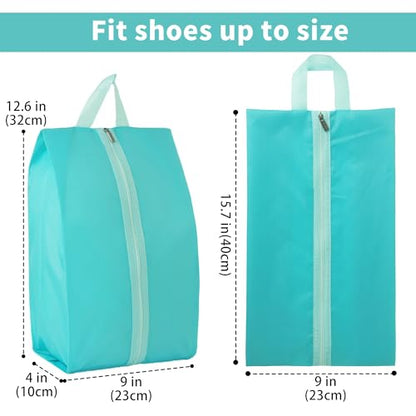 6pcs Portable Shoe Organizer, Travel Pouches with Zipper, Golf Shoe Bags, Clothes Bags, Soccer Cleats Bag Shoe Pouch for Gym, Waterproof, Odor-Resistant (Blue) | Golf Shoe Bags, Clothes Bags, Soccer Cleats Bag Shoe Pouch for Gym, Waterproof, Odor-Resistan