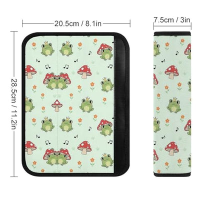2PCS Breathable Car Seat Belt Pad for Elderly Support, Stroller Pushchair High Chair, Cute Frog Mushroom Seat Belt Cushion, Anti-Slip Pad - color: Pattern 805