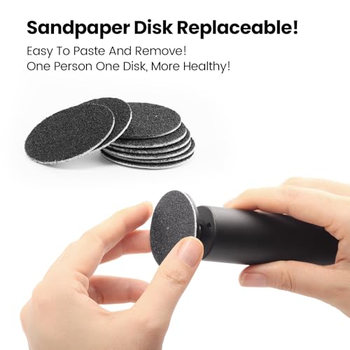 120pcs Replaceable Sandpaper Refill Discs for Electric Callus Remover | Foot File Sander Replacements for Feet Dead Cracked Hard Skin Removal | 60 Grit * 60pcs + 80 Grit * 60pcs - style: 04-60 Grit+80 Grit FBA
