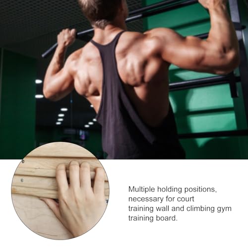 Rock Climbing Fingerboard | Grip Strength & Finger Training Board | Hangboard for Home Door Frame/Climbing Gym/RV | Solid Wood with Screws