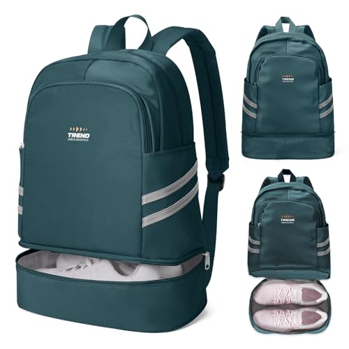 coofay Gym Backpack For Women Waterproof Backpack With Shoe Compartment Lightweight Travel Backpack Sports Backpacks Small Gym Bag - color: Peacock Blue, size: Small