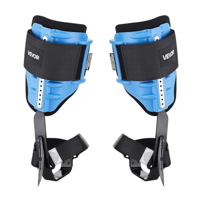 VEVOR Tree Climbing Spikes, 1 Pair Height-Adjustable Climbing Spurs, 350lbs Load Capacity Tree Climbing Gear with Straps, Arborist Equipment for Climbers, Hunting, Fruit Picking - color: Sky Blue
