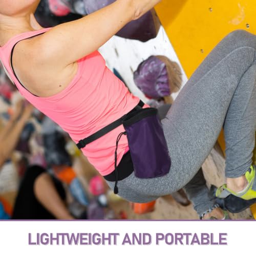 Outanaya Large Capacity Chalk Bag for Climbing with Oxford Cloth and Fleece Material, Prevents Slipping and Enhances Grip, Stylish Look Outdoor Climbing Powder Bag for Bouldering Activities