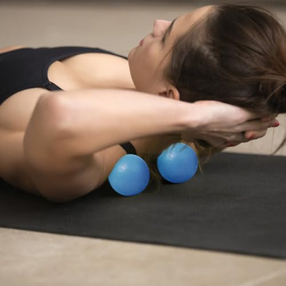 2-Pack Firm Lacrosse Massage Balls (Light Blue) | For Deep Tissue, Trigger Point & Myofascial Release Therapy, Relieve Muscle Knots - color: Light Blue