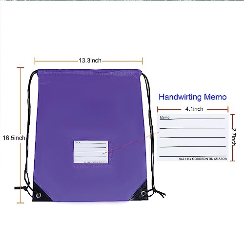 20 Pcs Drawstring Bags,Bulk Draw String Backpack, DIY Gym Sports Cinch Bag Sackpack for Women Men, Purple - color: Purple