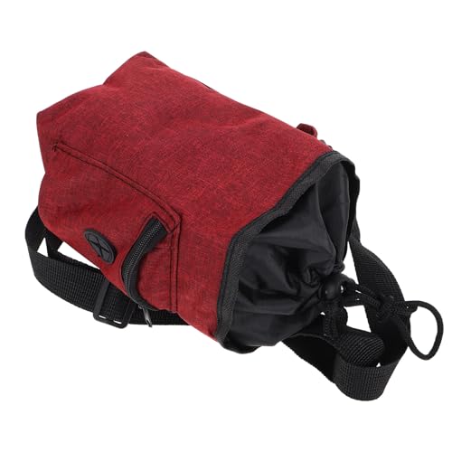 Mipcase Chalk Bag for Rock Climbing and Bouldering with Adjustable Belt, Zippered Pocket, Burgundy Color, Lightweight Sling Bag for Climbing and Gym Accessories