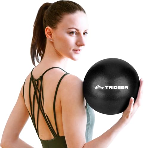Trideer 9-Inch Pilates Ball, Small Exercise Ball Pilates Equipments for Yoga, Physical Therapy, Pregnancy, Postpartum, Core Training, Balance, Stability and Stretching - color: Black