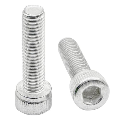 M5 x 20mm Hex Socket Head Cap Screws Bolts,6063 Aluminum Alloy Socket Head Cap Bolt Fasteners,Silver(10Pcs) - size: M5 x 20mm
