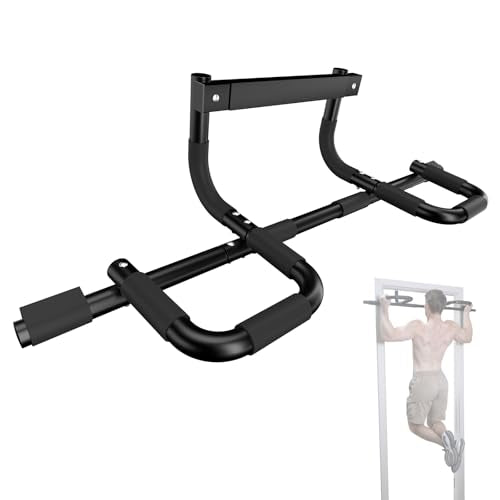 NOWAKE New Version Multi-Grip Pull up bar For Doorway,330lbs Heavy Duty 47.3 Inch Extra Width Portable Functional Ergonomic Design Door Frame Pull Up Bar With USA Patent For Home Gym Exercise