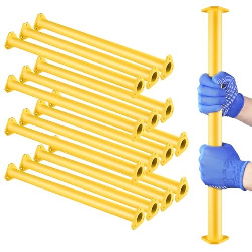 21.5 Inch Metal Monkey Bars Ladder Rungs Set for Backyards Playground and Children Indoor and Outdoor Climbing Kit, Set of 15 (Yellow) - color: Yellow, size: 21.5 Inch
