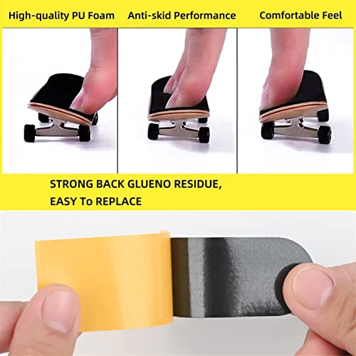 12Pcs Pre Cut Grip Tape for Fingerboards, 100mm*28mm One Step Install Pro Finger-Skateboard Foam Adhesive Stickers (12pcs) - color: style4 12pcs