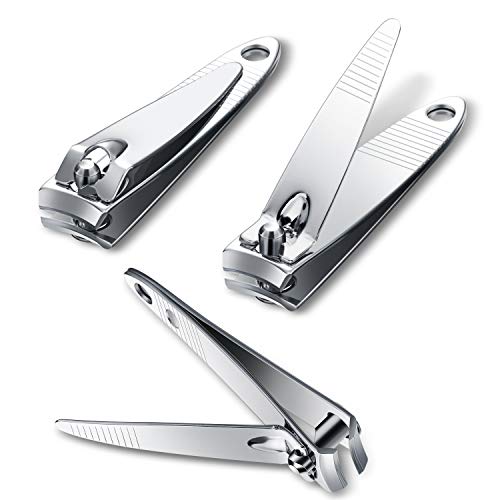 32 Pieces Stainless Steel Fingernail Nail Clipper Bulk Silver Portable Toenail Clippers Cutter Set (Pack of 2) - size: 32 Count (Pack of 2)