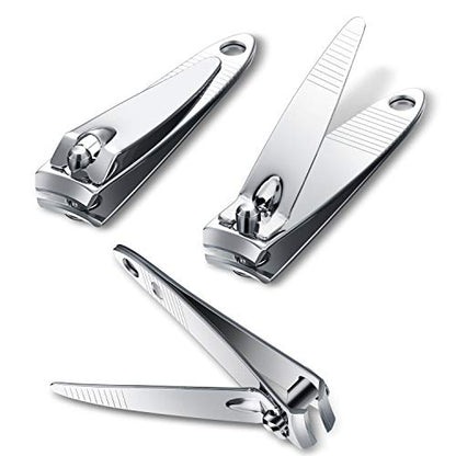 32 Pieces Stainless Steel Fingernail Nail Clipper Bulk Silver Portable Toenail Clippers Cutter Set (Pack of 2) - size: 32 Count (Pack of 2)