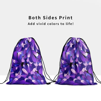 Gymnastics Grip Bag for Gymnasts Gymnastic Drawstring Bag Gym Athlete Bag - color: Abstract Purple Flower, size: 9.25" x 12" (Pack of 1)