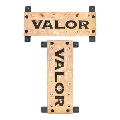 Valor Fitness Climbing Peg Board – Wall Mounted Plywood for Gym, Ninja Training, Cross Training, Rock Climbing & Gymnastics Workout Equipment - color: Double Peg Board