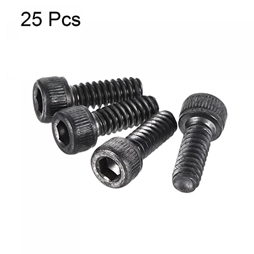 uxcell #6-32x3/8" Hex Socket Head Cap Screw Bolts 12.9 Grade Alloy Steel 25pcs - size: #6-32x3/8"
