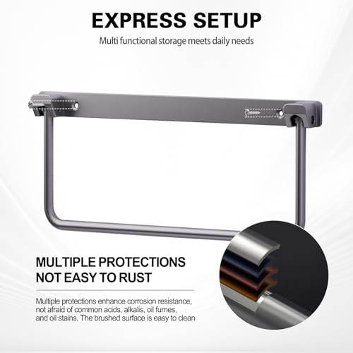 SKTYANTS 12 Inch Wall Mounted RV Shoe Rack Foldable Aluminum Shelf Camper Trailer Shoe Holder Organizer with Screws Accessories (2 Pack) - color: 2 Pack