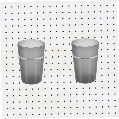 ABOOFAN 6pcs Pegboard Hooks for Hanging Versatile Pegboard Cup Holder Rings Compatible with Various Plates Sturdy Design for Use - size: 9.70X6.90X3.50CM