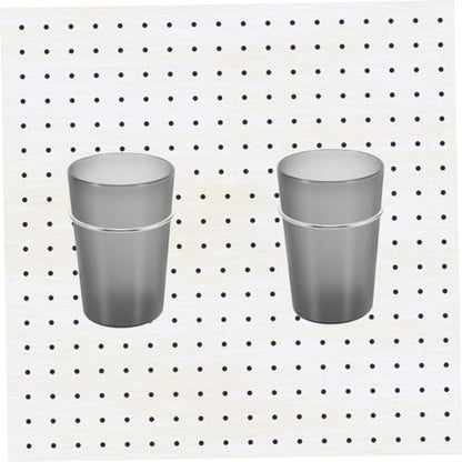 ABOOFAN 6pcs Pegboard Hooks for Hanging Versatile Pegboard Cup Holder Rings Compatible with Various Plates Sturdy Design for Use - size: 9.70X6.90X3.50CM