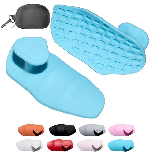 Silicone Gym Grips for Weight Lifting,Workout Gloves Alternative | Anti Slip Gym Workout Grip for Women Men,Rubber Gym Hand Grips-Weightlifting Grips Pad for Barbell,Pull Up,Ryptfit,Training - color: blue, size: Medium