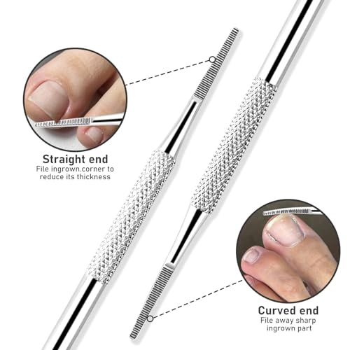 Ingrown Toenail Tool Kit, Ingrown Toenail Removal Kit: Ingrown Toenail Clippers, Ingrown Toenail File and Lifters, Under Nail Cleaner - Professional Pedicure Tools Set for Effective Treatment - color: Ingrown Toenail Clippers