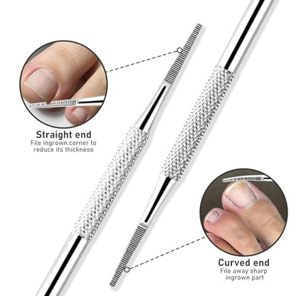 Ingrown Toenail Tool Kit, Ingrown Toenail Removal Kit: Ingrown Toenail Clippers, Ingrown Toenail File and Lifters, Under Nail Cleaner - Professional Pedicure Tools Set for Effective Treatment - color: Ingrown Toenail Clippers