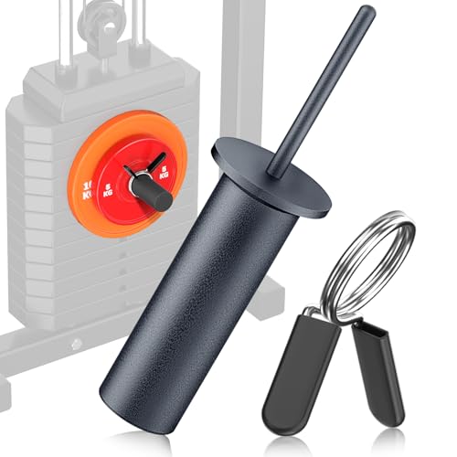 Gym Pin 10mm for 11-12mm Diameter Fitness Machines, Weight Stack Pin with Spring Clip Collar, Durable Strength Training Accessory for Home and Commercial Gyms