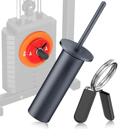 Gym Pin 10mm for 11-12mm Diameter Fitness Machines, Weight Stack Pin with Spring Clip Collar, Durable Strength Training Accessory for Home and Commercial Gyms
