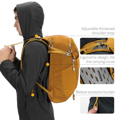 IX INOXTO Hiking Hydration Backpack with 2L/3L Water Bladder for Women and Men18L/25L Water Backpack for Hiking, Cycling, Climbing, Camping - style: Turmeric-3L Water Bladder
