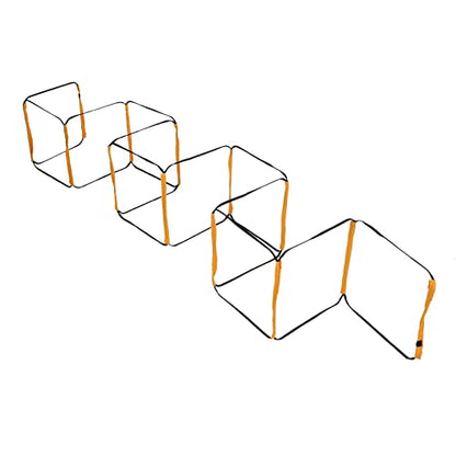 Agility Ladder Speed Training Equipment 12 Rung Professional Grade Durable Football Soccer Basketball Training Ladder with Carry Bag for Athletes Adults Orange 15.7x15.7 in