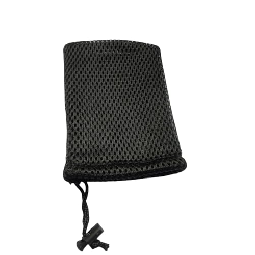 Nylon Mesh Drawstring Bag, Small Storage Pouch String Bags 5 x 3.5 Inch for Mini Stuff MP3 Charger Earphone Key,Black 6pcs