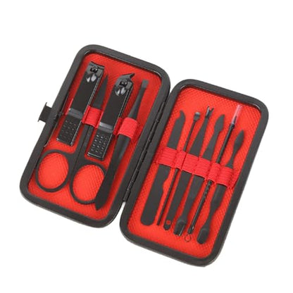 Grooming Kit Home and Travel-Manicure Set 7, Nail Clipper Set, Portable Nail Kit, Travel Nails Kits(Black) - color: Black, size: 7 Piece Set