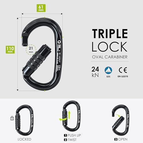 GM CLIMBING Swing Cheek Micro Pulley 30kN CE UIAA Certified - color: Pulley Kit | Bushing, Triple Lock