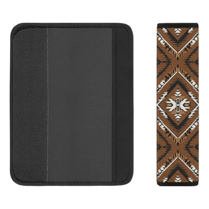 Universal Soft And Comfortable Car Seat Straps Shoulder Pads for Adult Use, Stroller Pushchair High Chair, 2PCS Bohemian Ethnic Mexican Geometric Rustic Western Southwestern Aztec Harness Pads Strap - color: Pattern 683