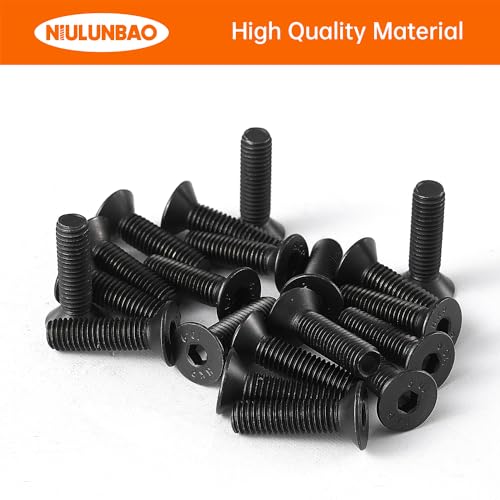 M8-1.25 x 90mm Flat Head Hex Socket Cap Screws Countersunk Bolts, 10.9 Grade Alloy Steel, Black Oxide Finish, Allen Hex Drive, Metric Fully Threaded, 10PCS - size: M8-1.25 x 90mm(10PCS)