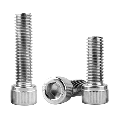 1/4-20 x 1/2" Socket Head Cap Screws Allen Hex Bolts, 304 Stainless Steel 18-8, UNC Fully Machine Thread, 25Pcs Silver - color: Silver, size: 1/4-20 x 1/2" (25PCS)