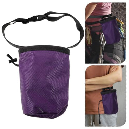 Outanaya Large Capacity Chalk Bag for Climbing with Oxford Cloth and Fleece Material, Prevents Slipping and Enhances Grip, Stylish Look Outdoor Climbing Powder Bag for Bouldering Activities
