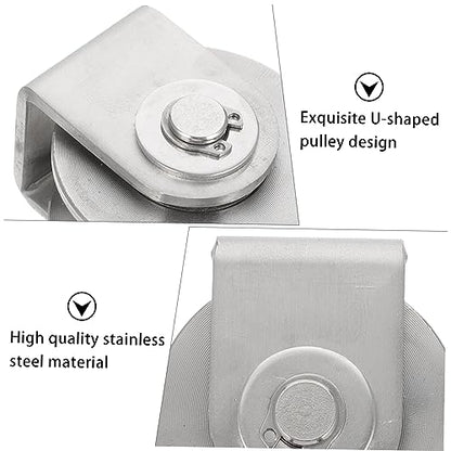 Groove Guide Pulley Durable Stainless Steel Lifting Rope Pulley Roller for Fitness Equipment Climbing and Industrial Use Easy to Install Safe Application Practical Design