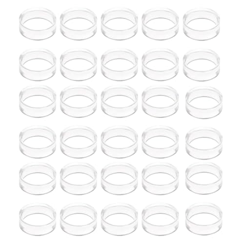 30Pcs Baseball Holder, Clear Acrylic Ball Stand Ring for Display - Sphere Holders for Baseballs, Softballs, Tennis Balls, Golf Balls, Marbles, Easter Eggs & Collections