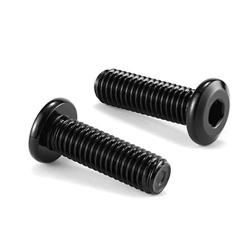 M5 x 20mm 20Pcs Flat Head Hex Socket Cap Screws Bolts, 304 Stainless Steel 18-8, Full Thread, Black Oxide by SG TZH (with Hex Spanner) - size: M5 x 20mm