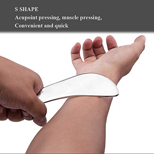 Muscle Scraper Tool, IASTM Tool, Stainless Steel Gua Sha for Body | Double-beveled stainless steel edges support targeted scraping on the back, arms, legs, neck and shoulders - size: 1 Count (Pack of 1)