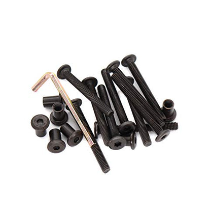 10-Pack M6x65mm Black Socket Cap Screws Barrel Nuts Kit for Crib Furniture Bed with M6 x 12mm Barrel Nuts - size: M6 x 65mm (10 pcs)