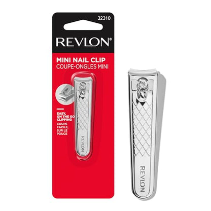 Revlon Compact Nail Clipper, Small Mini Design, Perfect for Travel, Use to Trim Fingernails and Toenails, Stainless Steel, 1 Count - size: 1 Count (Pack of 1)