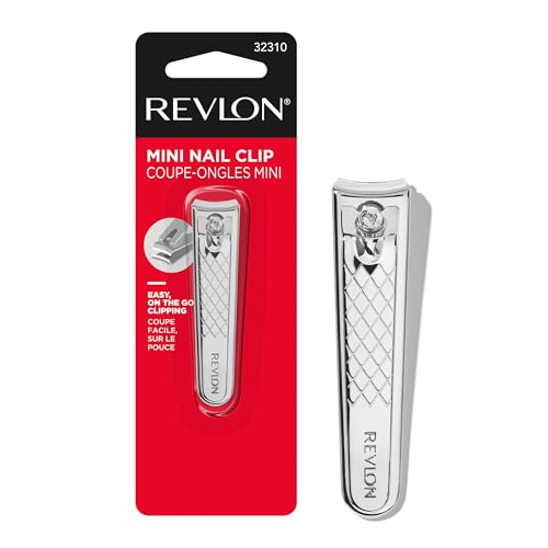 Revlon Compact Nail Clipper, Small Mini Design, Perfect for Travel, Use to Trim Fingernails and Toenails, Stainless Steel, 1 Count - size: 1 Count (Pack of 1)