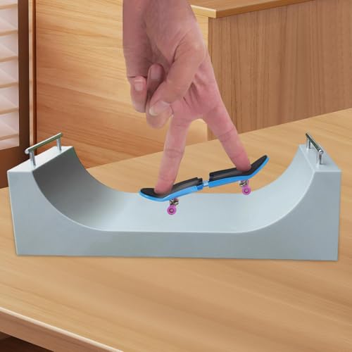 Simhoa Finger Skateboard Ramp, Mini Fingerboard Ramp, Plastic Skateboard Obstacle, Training Props for Finger Skill Development, Desk Skatepark Toy & Gift for Kids Teens Fingerboard Players, U Ramp - size: U Ramp