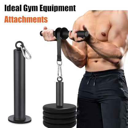 SERTT Weight Loading Pin fit 2 inch Olympic Weight Plate, Gym Pin for Weight Stack with Heavy-Duty Carabiner, Weight Pin Attachment for Cable Pulley System LAT Pulldown - color: Black - 2 inch Olympic Compatible