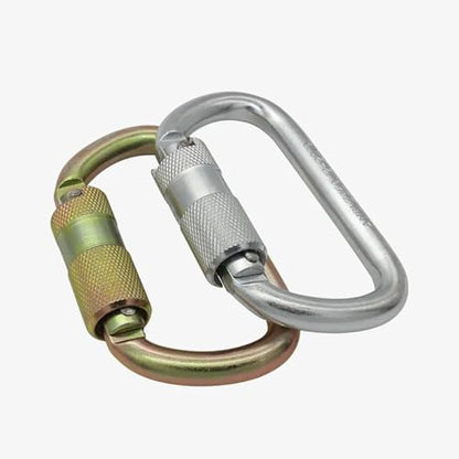 Heavy Duty Carabiner 30KN(6500LBS) Auto Locking Climbing Carabiners Clips for Rock Climbing,Rappelling,Hunting, Rescue Equipment(CE Rated,D Shape) - color: Silver(4Pack)