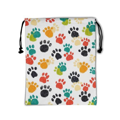 Gymnastics Grip Bag Lightweight Small Drawstring Grip Bags for Gymnasts - color: Animal Paws-multi
