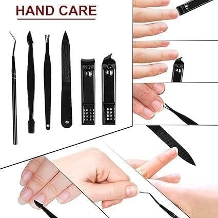 Manicure Set - 18 in 1 Professional Nail Clippers Pedicure Kit, Manicure Tool Kit, Stainless Steel Facial Grooming Set Kit, Gift Idea for Women, Men(Pink) - color: Pink